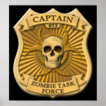 Zombie Task Force - Captain Badge Print