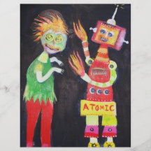 Zombie VS Robot art Custom Flyer