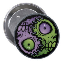 Zombie Yin-Yang Pinback Button