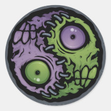 Zombie Yin-Yang Sticker