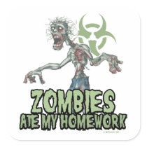 Zombies Ate My Homework stickers