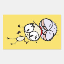 Zombies Eat Brains Rectangle Stickers
