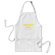 Zombies Love Brains Aprons