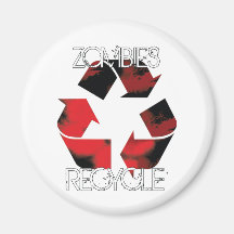 ZombiesRecycle Fridge Magnets