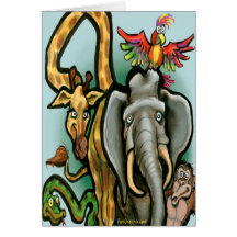 Zoo Animals Greeting Cards