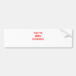ZUCKER1.png Bumper Stickers