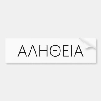 ΑΛΗΘΕΙΑ Bumpersticker Bumper Sticker