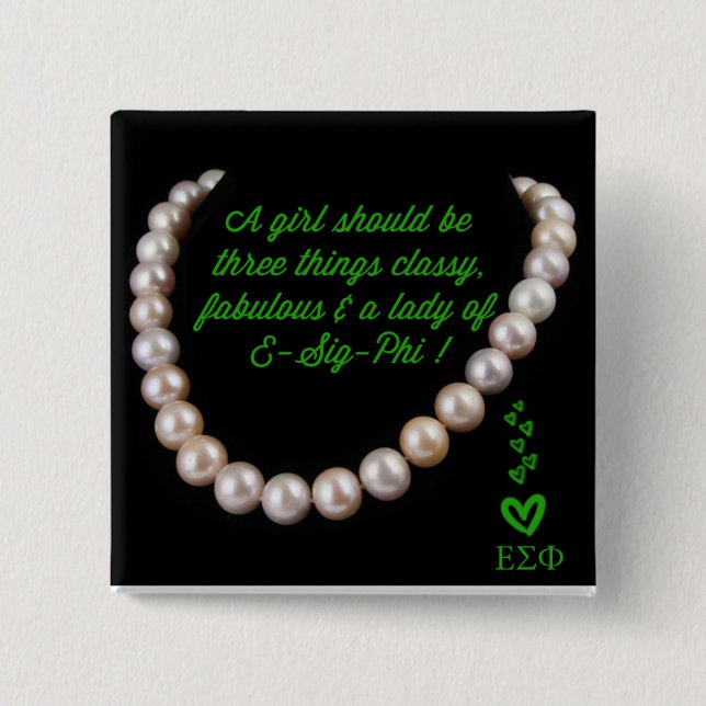 ΕΣΦ Sorority, Inc: Classy Classy Pin (Front)