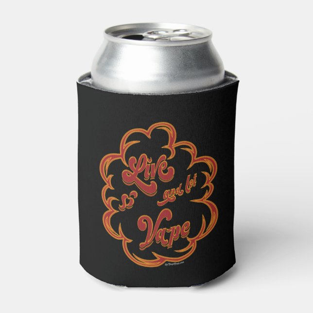 Ω VAPE  | Live and Let Vape Red  by VapeGoat™ Can Cooler (Can Front)