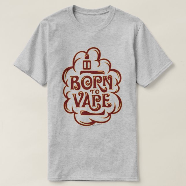 Ω VAPE Shirt | Born to Vape Red VapeGoat™ (Design Front)