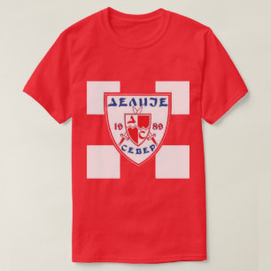 Делије Север 1989 Црвено Бели  T-Shirt