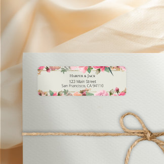 Еlegant Blush Pink Red Roses Gold Wedding