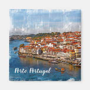 Сityscape of Porto, Douro river. Portugal. Magnet