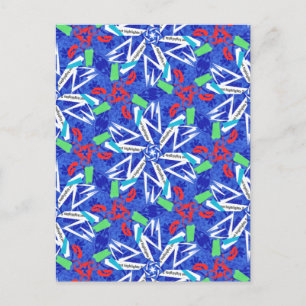 Сollage snowflakes postcard