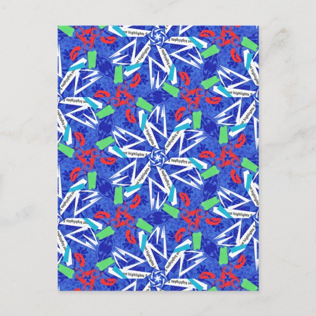 Сollage snowflakes postcard (Front)