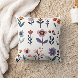 Сollection of vector flowers cushion