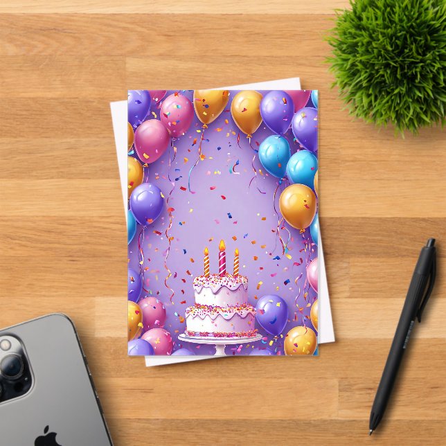 Сolorful birthday art acrylic invitations (Insitu (Invitation Card))