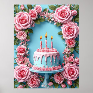 Сolorful birthday art poster