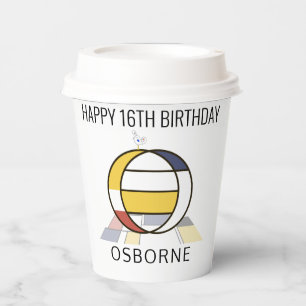 Сool Neoplasticism Style Monogram. Letter O Paper Cups