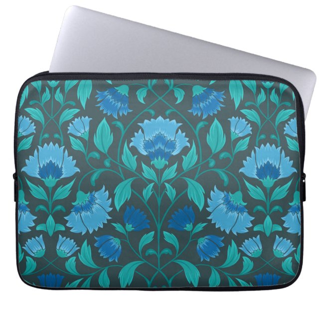 Сornflower pattern laptop sleeve (Front)