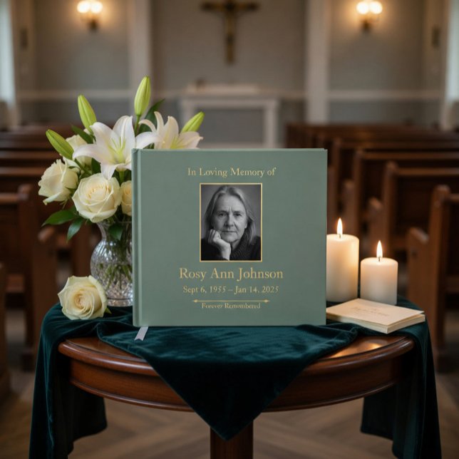 Сustom Foil Funeral Memorial Guest Book (Creator Uploaded)