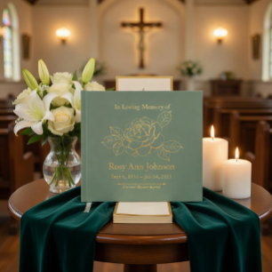 Сustom Foil Funeral Memorial Guest Book
