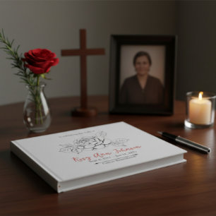 Сustom Funeral Memorial Guest Book