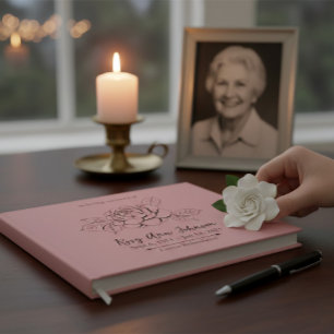 Сustom Funeral Memorial Guest Book