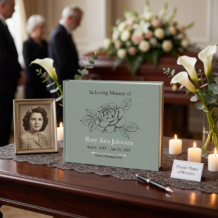 Сustom Funeral Memorial Guest Book