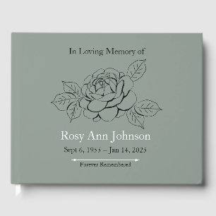 Сustom Funeral Memorial Guest Book
