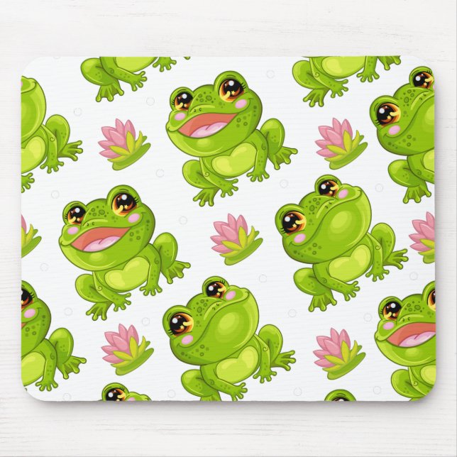 Сute cartoon frogs mouse pad (Front)