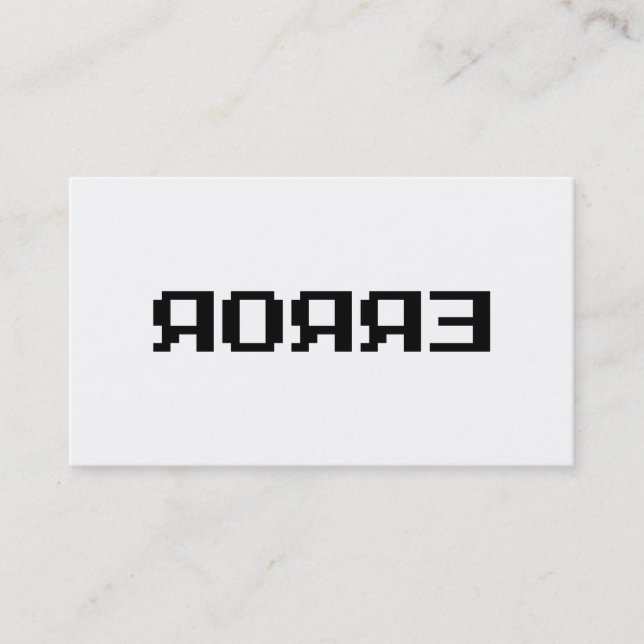 ЯOЯЯƎ | ERROR BUSINESS CARD (Front)