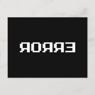 ЯOЯЯƎ   ERROR POSTCARD