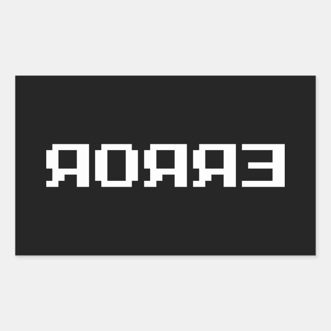 ЯOЯЯƎ | ERROR RECTANGULAR STICKER (Front)
