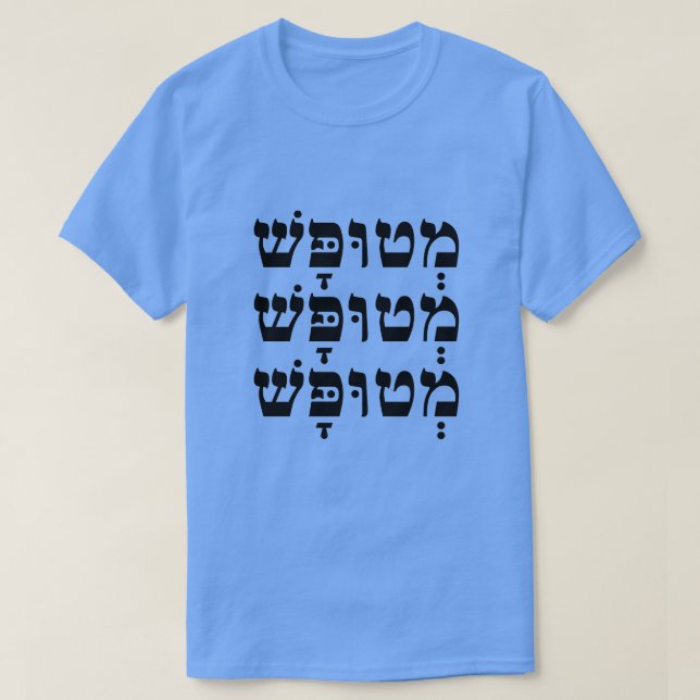 מְטוּפָּשׁ -  Stupid in Hebrew, T-Shirt (Design Front)