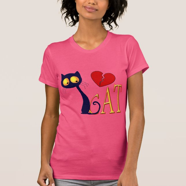 تتي شيرت القطة بأكمام قصيرة T-Shirt (Front)