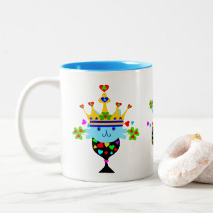 ♥ټ☘Crowned Irish King Cat Fabulous Classic Two-Tone Coffee Mug
