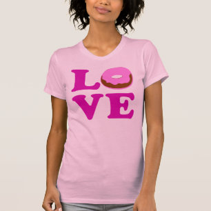 ღټ♥Love Doughnut Women's Chic Crew-neck T-Shi T-Shirt