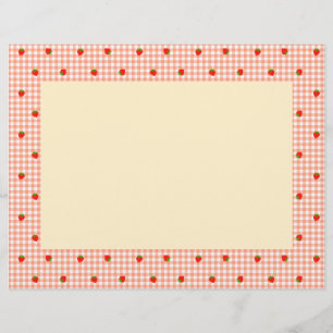 いちご＆ギンガムチェック（サーモンピンク）    FLYER