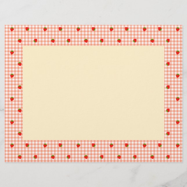 いちご＆ギンガムチェック（サーモンピンク）    FLYER (Front)