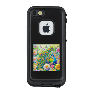 お花畑で佇む孔雀 LifeProof FRÄ’ iPhone SE/5/5s CASE