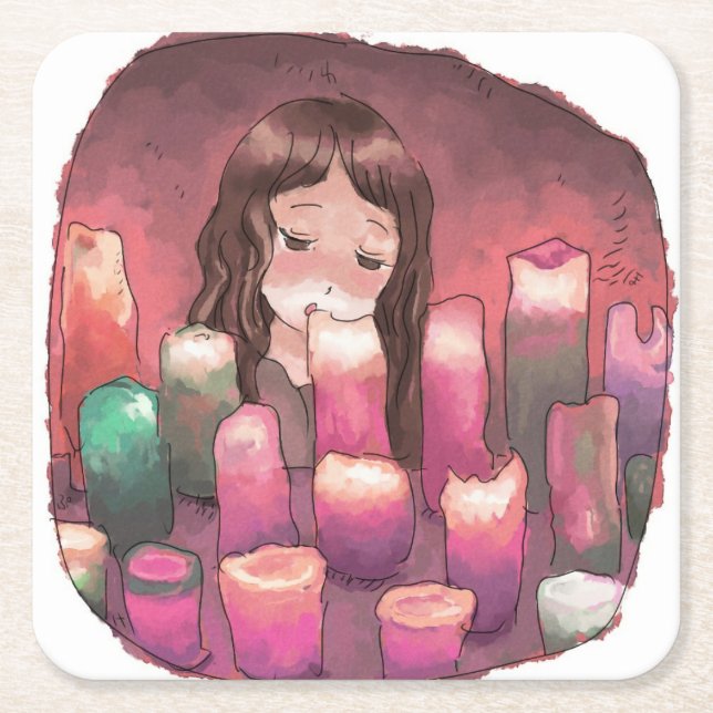 さくになじ SQUARE PAPER COASTER (Front)