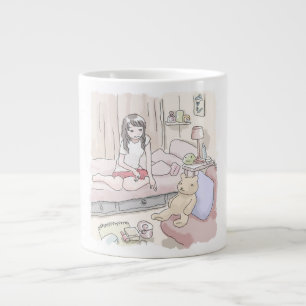 さにさごじ クマのぬいぐるみのある LARGE COFFEE MUG