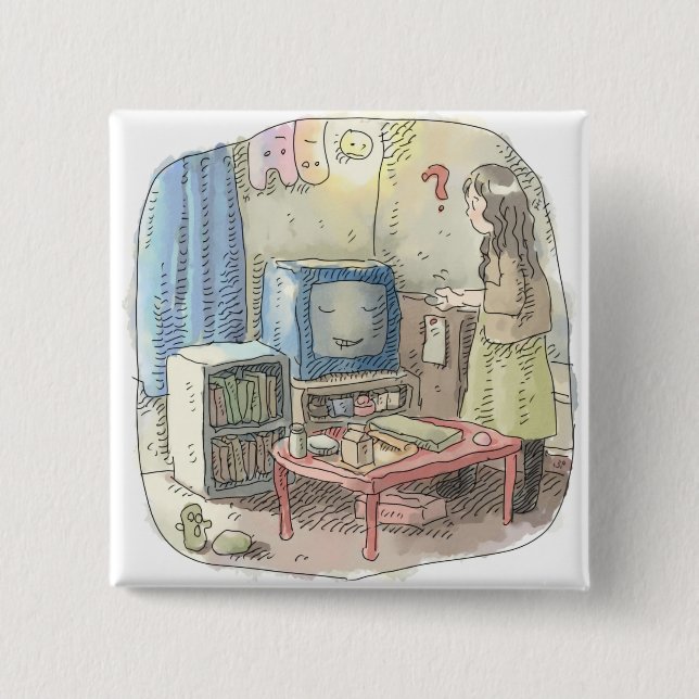 さやごごじ 15 CM SQUARE BADGE (Front)