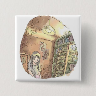 さやにいじ 15 CM SQUARE BADGE