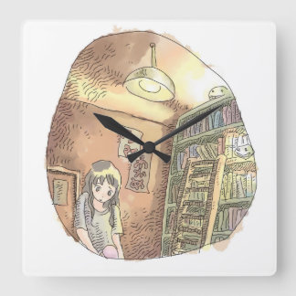 さやにいじ SQUARE WALL CLOCK