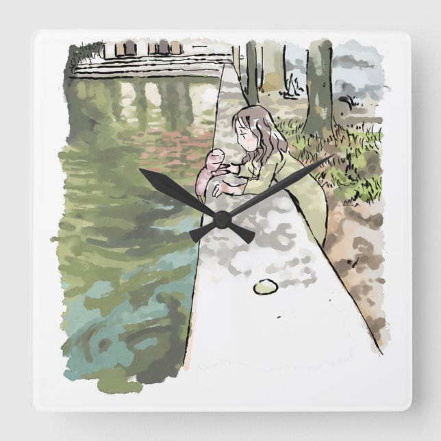 されくくじ SQUARE WALL CLOCK (Front)