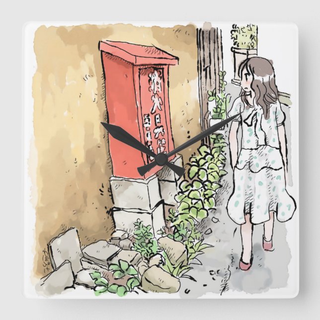 されやごじ SQUARE WALL CLOCK (Front)