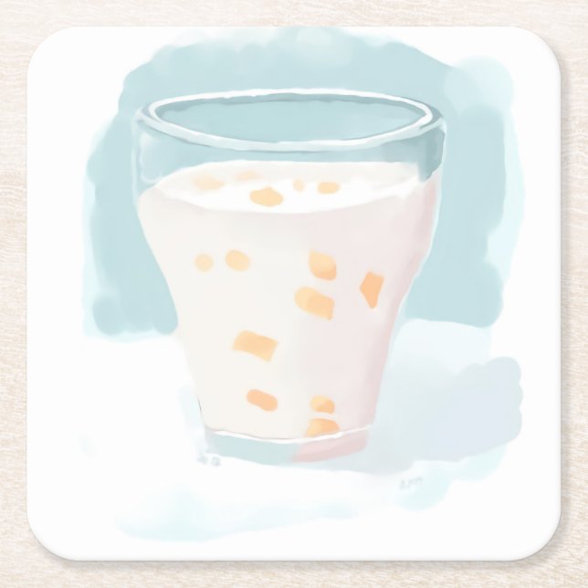 さ な む じ に フ  ル ー ツ の SQUARE PAPER COASTER (Front)