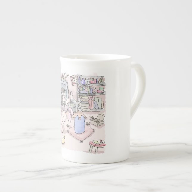 さ な む じ 棚 む と・・・・・・・・・・・・・・・・・・・・・・・・・・・・・・・・・・・・・ BONE CHINA MUG (Front Right)